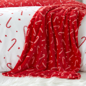 Christmas Candy Cane Blanket