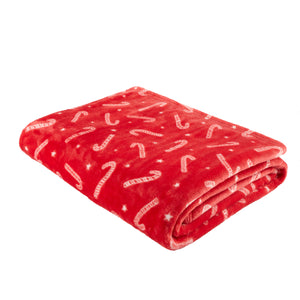 Christmas Candy Cane Blanket