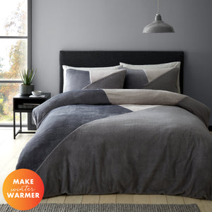 Cosy Larsson Fleece Duvet Set - Grey