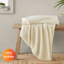 Load image into Gallery viewer, Cosy Boucle Blanket - Cream

