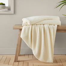 Load image into Gallery viewer, Cosy Boucle Blanket - Cream
