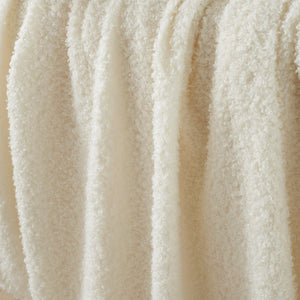Cosy Boucle Blanket - Cream
