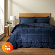 Load image into Gallery viewer, Cosy Cord Coverless Duvet - Navy
