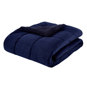 Cosy Cord Coverless Duvet - Navy