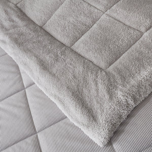 Cosy Cord Coverless Duvet - Silver