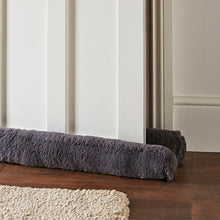 Load image into Gallery viewer, Faux Fur Double Sided Draught Excluder - Charcoal Grey
