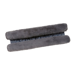 Faux Fur Double Sided Draught Excluder - Charcoal Grey