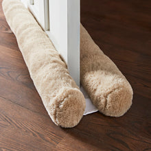 Load image into Gallery viewer, Faux Fur Double Sided Draught Excluder - Natural
