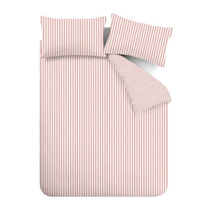 Brushed Stripe Duvet Set - Blush Pink