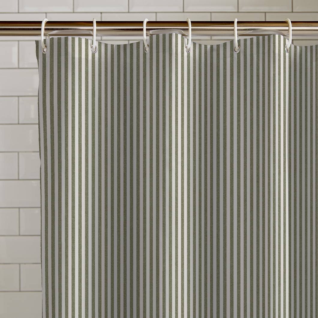 Timeless Stripe Shower Curtain - Green