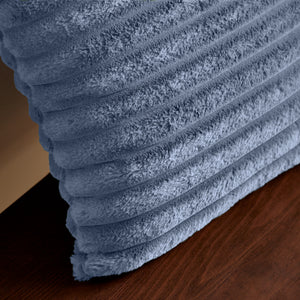 Cosy Ribbed Filled Cushion - Lansfield Blue