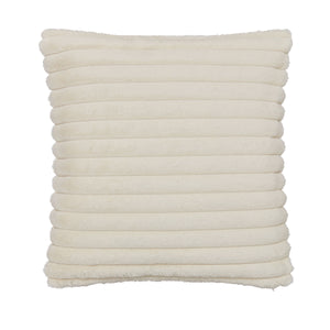 Cosy Ribbed Filled Cushion - Cream