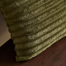 Load image into Gallery viewer, Cosy Ribbed Filled Cushion - Olive
