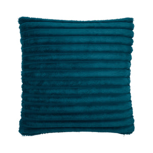 Cosy Ribbed Filled Cushion - Teal