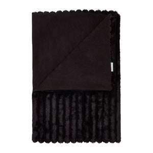 Cosy Ribbed Throw - Black