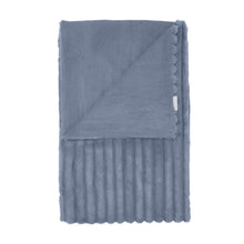 Load image into Gallery viewer, Cosy Ribbed Throw - Lansfield Blue
