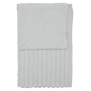 Cosy Ribbed Throw - Grey