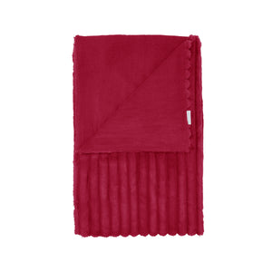 Cosy Ribbed Throw - Hot Pink