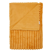 Load image into Gallery viewer, Cosy Ribbed Throw - Mustard
