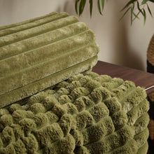 Load image into Gallery viewer, Cosy Ribbed Throw - Olive Green
