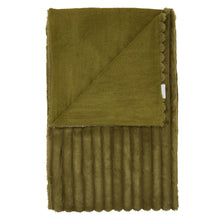 Load image into Gallery viewer, Cosy Ribbed Throw - Olive Green
