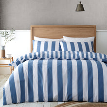 Load image into Gallery viewer, Cove Stripe Duvet Set - Blue
