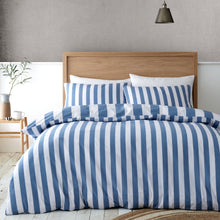 Load image into Gallery viewer, Cove Stripe Duvet Set - Blue
