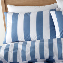 Load image into Gallery viewer, Cove Stripe Duvet Set - Blue
