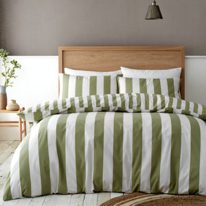 Cove Stripe Duvet Set - Green