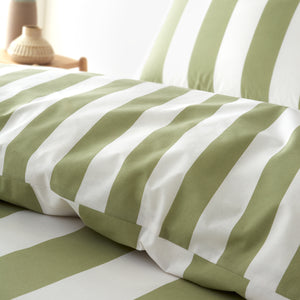 Cove Stripe Duvet Set - Green