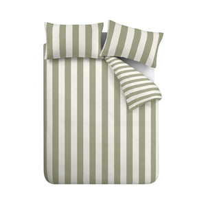 Cove Stripe Duvet Set - Green