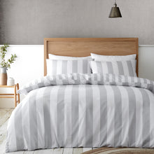 Load image into Gallery viewer, Cove Stripe Duvet Set - Silver
