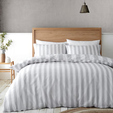 Load image into Gallery viewer, Cove Stripe Duvet Set - Silver
