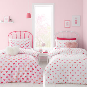 Hearts and Stripes Duvet Set (Twin pack)
