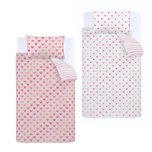 Load image into Gallery viewer, Hearts and Stripes Duvet Set (Twin pack)
