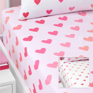 Hearts and Stripes Fitted Sheet