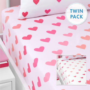Hearts and Stripes Fitted Sheet