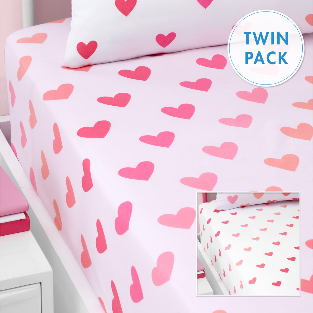 Hearts and Stripes Fitted Sheet