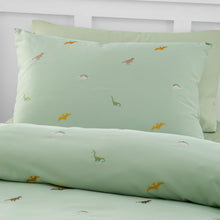 Load image into Gallery viewer, Embroidered Dinosaur Duvet Set
