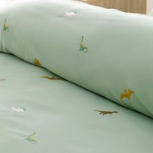 Load image into Gallery viewer, Embroidered Dinosaur Duvet Set
