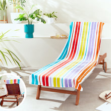 Load image into Gallery viewer, Rainbow Stripe Beach Lounger Towel
