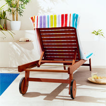 Load image into Gallery viewer, Rainbow Stripe Beach Lounger Towel
