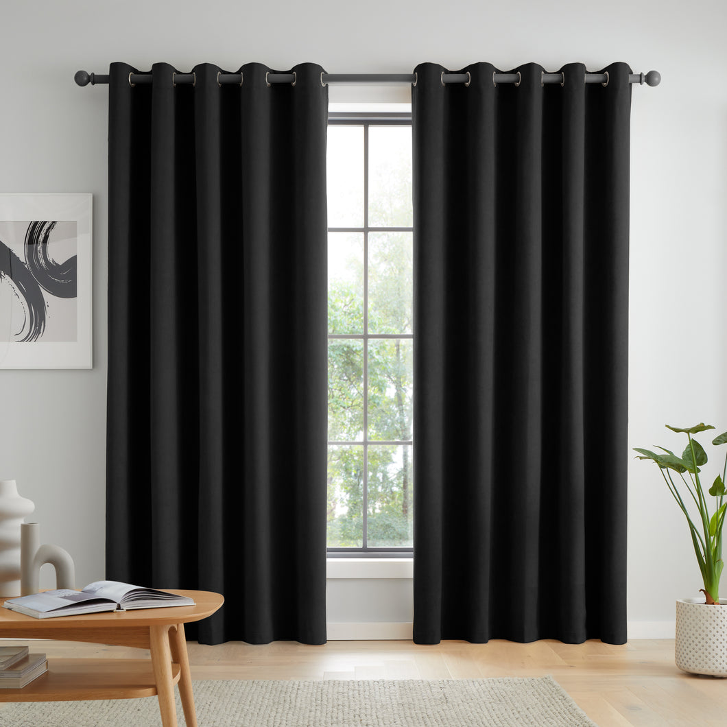 Wilson Blackout Thermal Curtains - Black