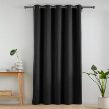 Load image into Gallery viewer, Wilson Blackout Thermal Door Curtain - Black
