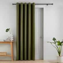 Load image into Gallery viewer, Wilson Blackout Thermal Door Curtain - Olive
