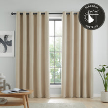 Load image into Gallery viewer, Wilson Blackout Thermal Curtains - Natural
