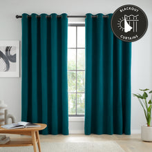 Load image into Gallery viewer, Wilson Blackout Thermal Curtains - Teal
