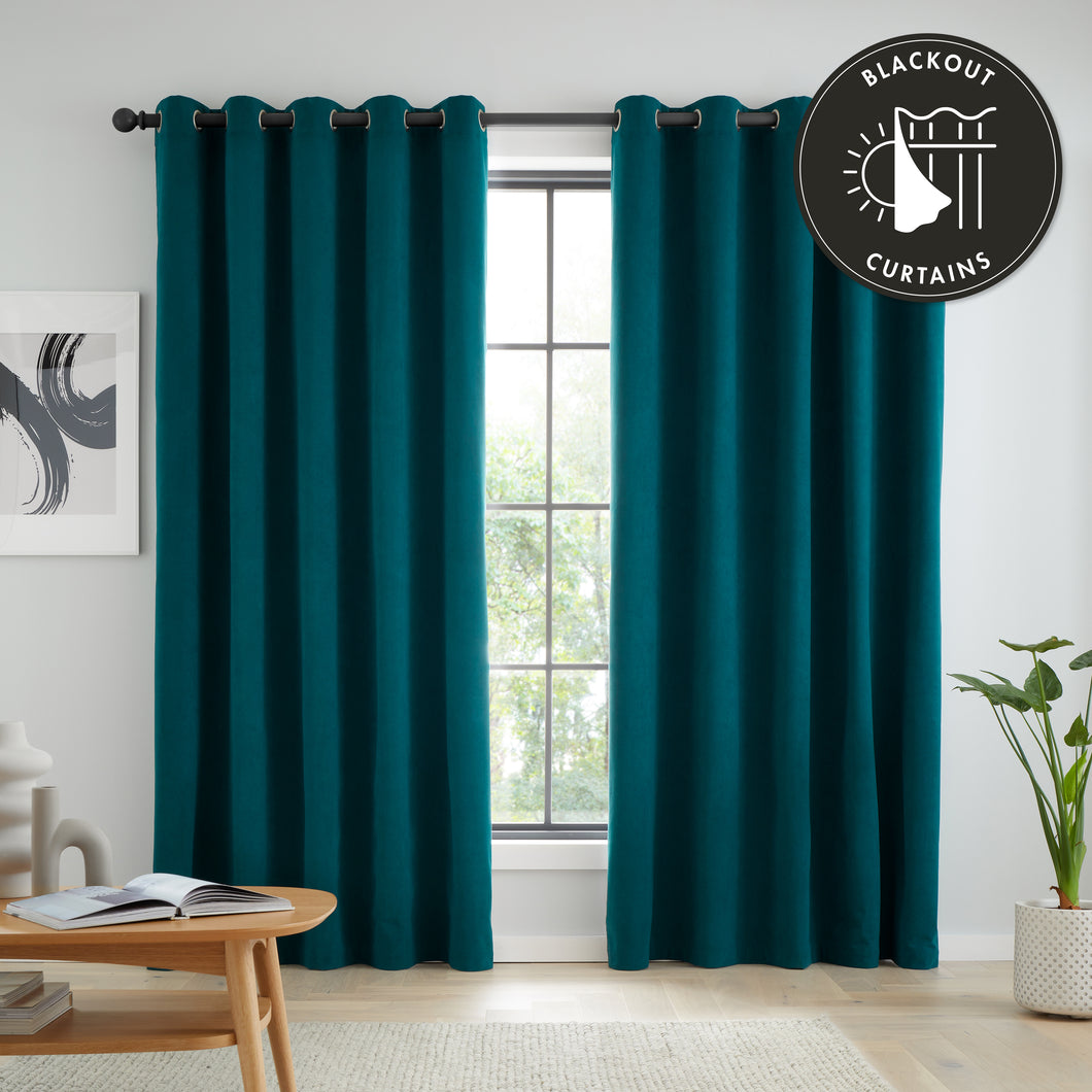 Wilson Blackout Thermal Curtains - Teal