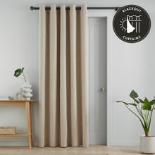 Load image into Gallery viewer, Wilson Blackout Thermal Door Curtain - Natural
