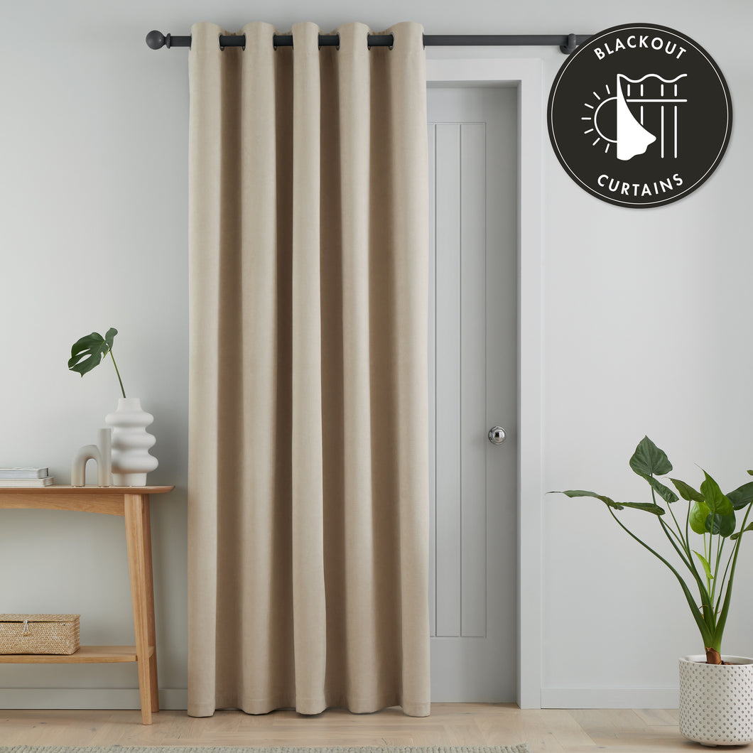 Wilson Blackout Thermal Door Curtain - Natural